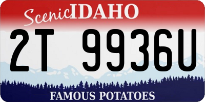 ID license plate 2T9936U