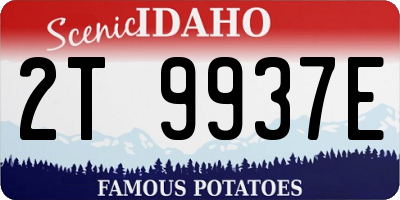 ID license plate 2T9937E