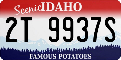 ID license plate 2T9937S