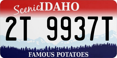 ID license plate 2T9937T