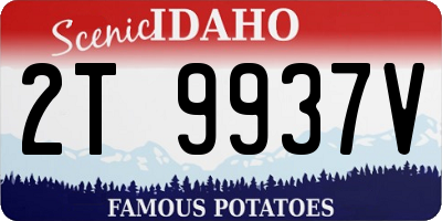 ID license plate 2T9937V