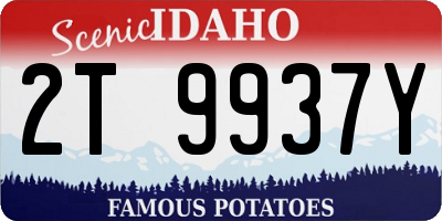 ID license plate 2T9937Y
