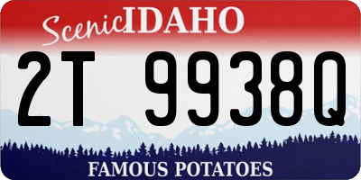 ID license plate 2T9938Q