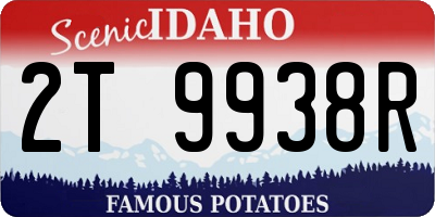 ID license plate 2T9938R