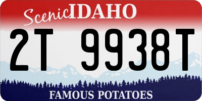 ID license plate 2T9938T