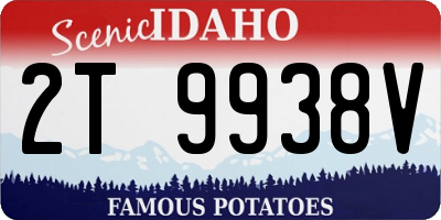 ID license plate 2T9938V