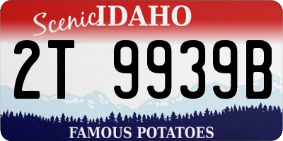 ID license plate 2T9939B