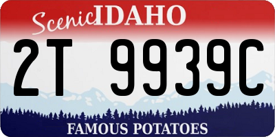 ID license plate 2T9939C