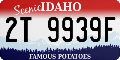 ID license plate 2T9939F