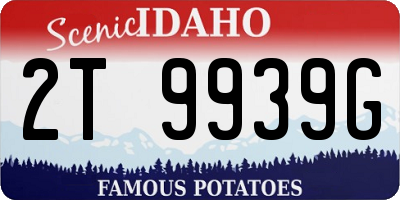 ID license plate 2T9939G