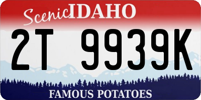 ID license plate 2T9939K