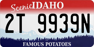 ID license plate 2T9939N