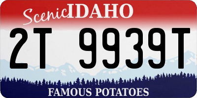 ID license plate 2T9939T