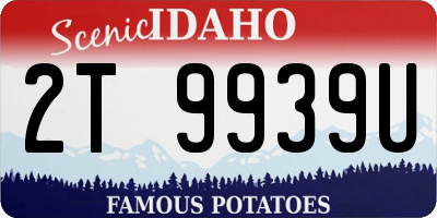 ID license plate 2T9939U