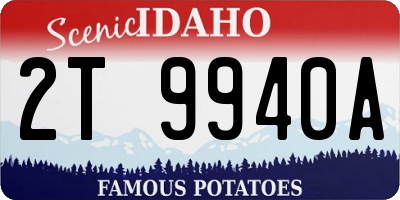 ID license plate 2T9940A