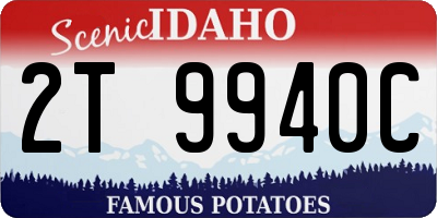 ID license plate 2T9940C