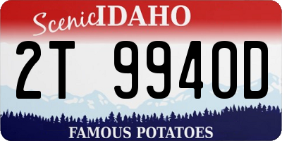 ID license plate 2T9940D