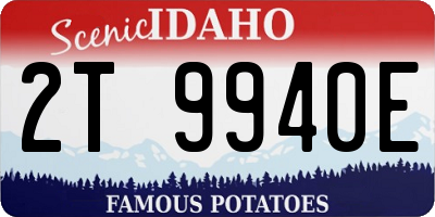 ID license plate 2T9940E