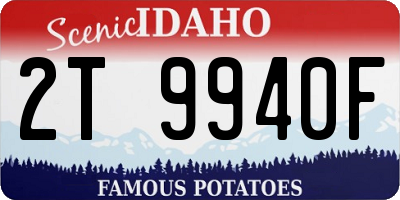 ID license plate 2T9940F