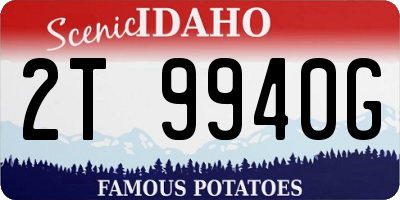 ID license plate 2T9940G