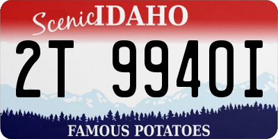 ID license plate 2T9940I