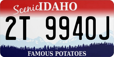 ID license plate 2T9940J