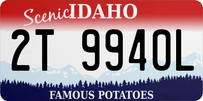 ID license plate 2T9940L