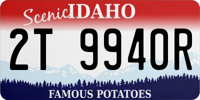 ID license plate 2T9940R