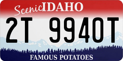 ID license plate 2T9940T