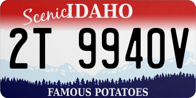 ID license plate 2T9940V