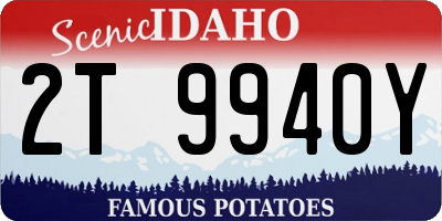 ID license plate 2T9940Y