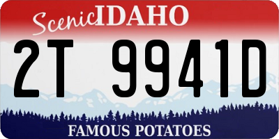 ID license plate 2T9941D