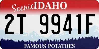 ID license plate 2T9941F