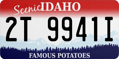 ID license plate 2T9941I