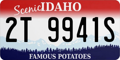 ID license plate 2T9941S