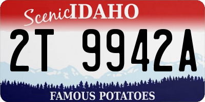 ID license plate 2T9942A