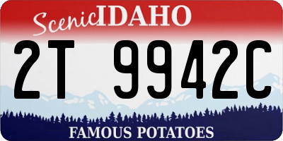 ID license plate 2T9942C