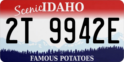 ID license plate 2T9942E