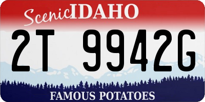 ID license plate 2T9942G