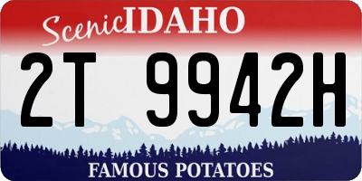 ID license plate 2T9942H