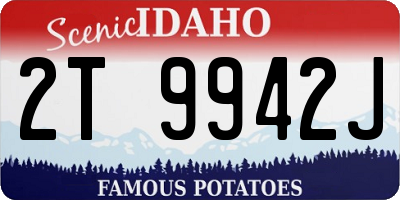 ID license plate 2T9942J