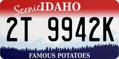 ID license plate 2T9942K