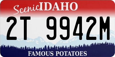 ID license plate 2T9942M