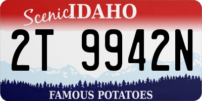 ID license plate 2T9942N