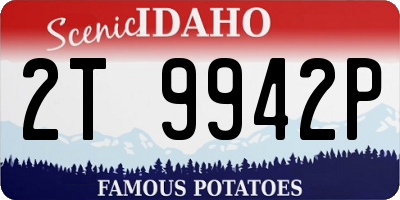 ID license plate 2T9942P