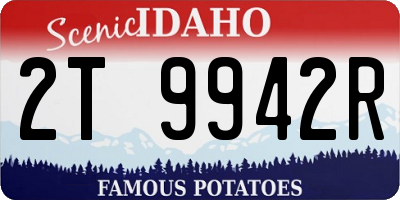 ID license plate 2T9942R