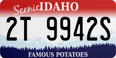 ID license plate 2T9942S