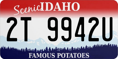 ID license plate 2T9942U