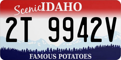 ID license plate 2T9942V