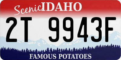 ID license plate 2T9943F